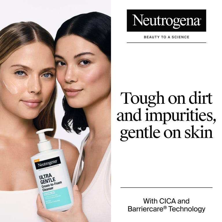 Neutrogena Ultra Gentle Cream-to-Foam Facial Cleanser 12 oz for