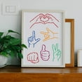 thumbnail image 5 of 2pcs Hand Gesture Fist Stencil 11.8×11.8inch 9 Styles Handshake OK Heart Gesture Stencil with Paint Brush Hands Themed Drawing Template for Wood Walls Canvas Furniture Crafts Art Projects, 5 of 9