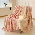 thumbnail image 1 of 100% Polyester Folded Winter Faux Fur Soft Faux Fur Rabbit Blanket for Home Decor 130*155CM 6, 1 of 5