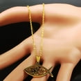 thumbnail image 2 of FENOHREFE Stainless Steel Christian Ichthys Necklace Fish Religious Symbol Christian Jewelry Pendant Jewelry for Women 50cm, 2 of 7