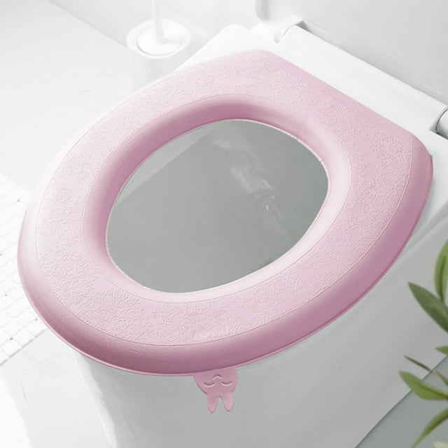 Cqxid Tapis de Toilette à Moins de 5$ 1PCS Coussin de Siège de Toilette Réutilisable avec Poignée Imperméable EVA Doux Auto-Adhésif