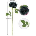 thumbnail image 3 of Lvefit 12 Rosas Artificiales De Color Verde Oscuro, Rosa Verde Esmeralda Con Tallo Largo, Ramo De Rosas De Seda Para Boda, Despedida De Soltera, Fiesta, Decoración Del Hogar, 3 of 5