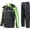 Green, variant on Men's Reflective Waterproof Rain Suit Hooded Rain Jacket and Pants for Motorcycle Riding, Cycling & Outdoor Work