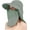 Green, variant on Women Sun Hats Detachable Wide Brim UV UPF 50+ Face Mask Visor with Neck Flap Hat for Summer Beach