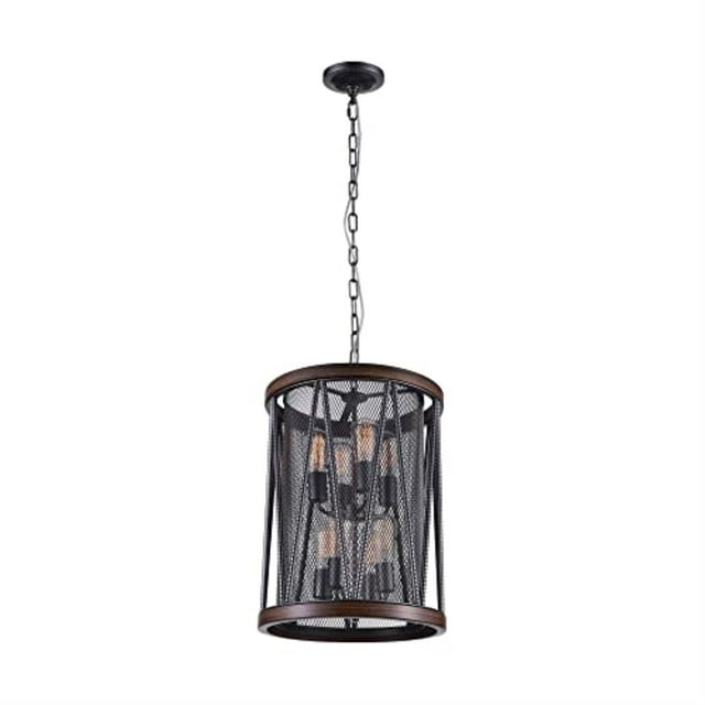 Cwi Lighting Parsh 8 Light Drum Shade Chandelier With Pewter Finish