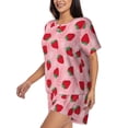 thumbnail image 5 of Sigee Strawberry for Sleepwear Casual Pjs with Pockets Women's Pajamas Sets Shorts 2 Piece Short Sleeve Lounge Sets 4X-Large, 5 of 9