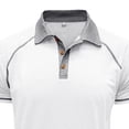 thumbnail image 4 of Zylanna Men's Polo Shirts, Moisture Wicking Quick-Dry Casual Short Sleeve Performance Tops for Golf White, 4 of 4