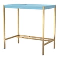 thumbnail image 3 of Belzie Metal Writing Desk with USB Ports, Aruba Blue, 3 of 6