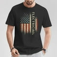 thumbnail image 2 of Patriotic Electrician American USA Flag Graphic Tee Unisex Adult Cotton Casual Workwear for Electricians or Independence Day Wear, Size 3XL, Color Black, 2 of 3