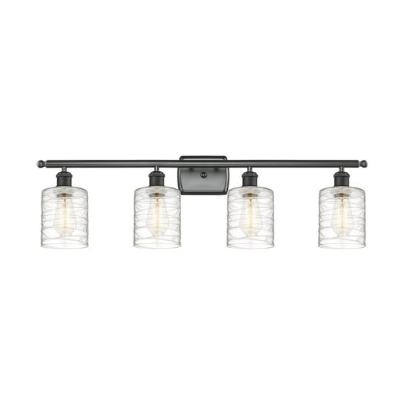 Innovations Lighting - Cobbleskill - 4 Light Bath Vanity In Art Nouveau Style-11