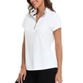 thumbnail image 5 of LRD Women's Short Sleeve Golf Polo Shirts UPF 30 White - XL, 5 of 6