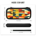 thumbnail image 4 of Colorful Abstract Vibrant Geometric Shape Curve, Carrying Case For Nintendo Switch & OLED Version, Eva Pouch Case for Console & Accessories with 10 Game Card Slot & Wristband, Black, 4 of 6