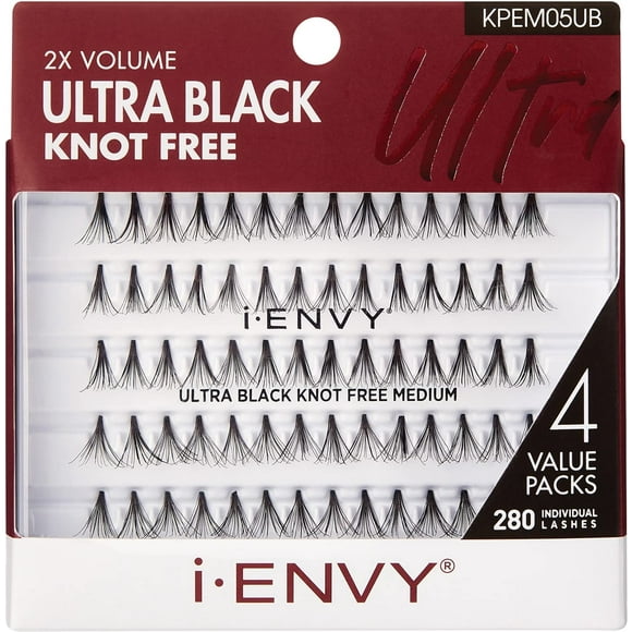 Pestañas postizas KISS i-Envy Ultra Black sin nudos Remy Hair