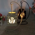 thumbnail image 4 of simhoa Romantic Wedding Candlestick Lantern Hollow Out Candle Holder Black, 4 of 8