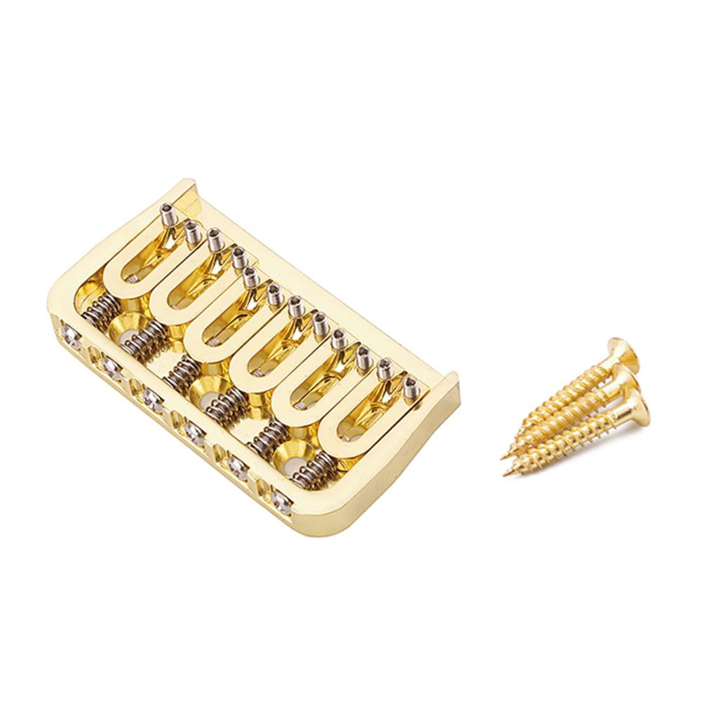 CEORPER Fixed Bridge Electric Guitar Hardtail Saddle Bridge Replacement Part 6/7-Strings