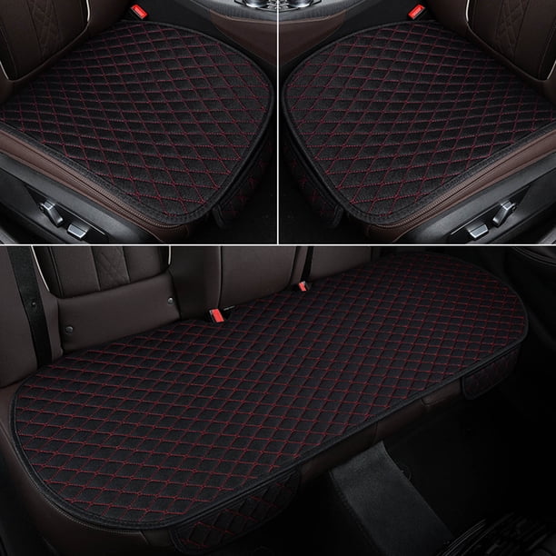 Protector Universal para Asiento de Coche: Funda de Lino y Algodón Transpirable, Antideslizante, con Bolsa de Almacenamiento para Asientos Delanteros y Traseros, Suv, Camioneta y Silla de Oficina (Ju