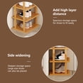 thumbnail image 7 of Trendix Free Standing Shoe Racks, 8 Tiers Vertical Shoe Rack, Narrow Wooden Shoe Organizer, Space Saving Storage Rack for Closet Front Door Entrance Entryway, 7 of 7