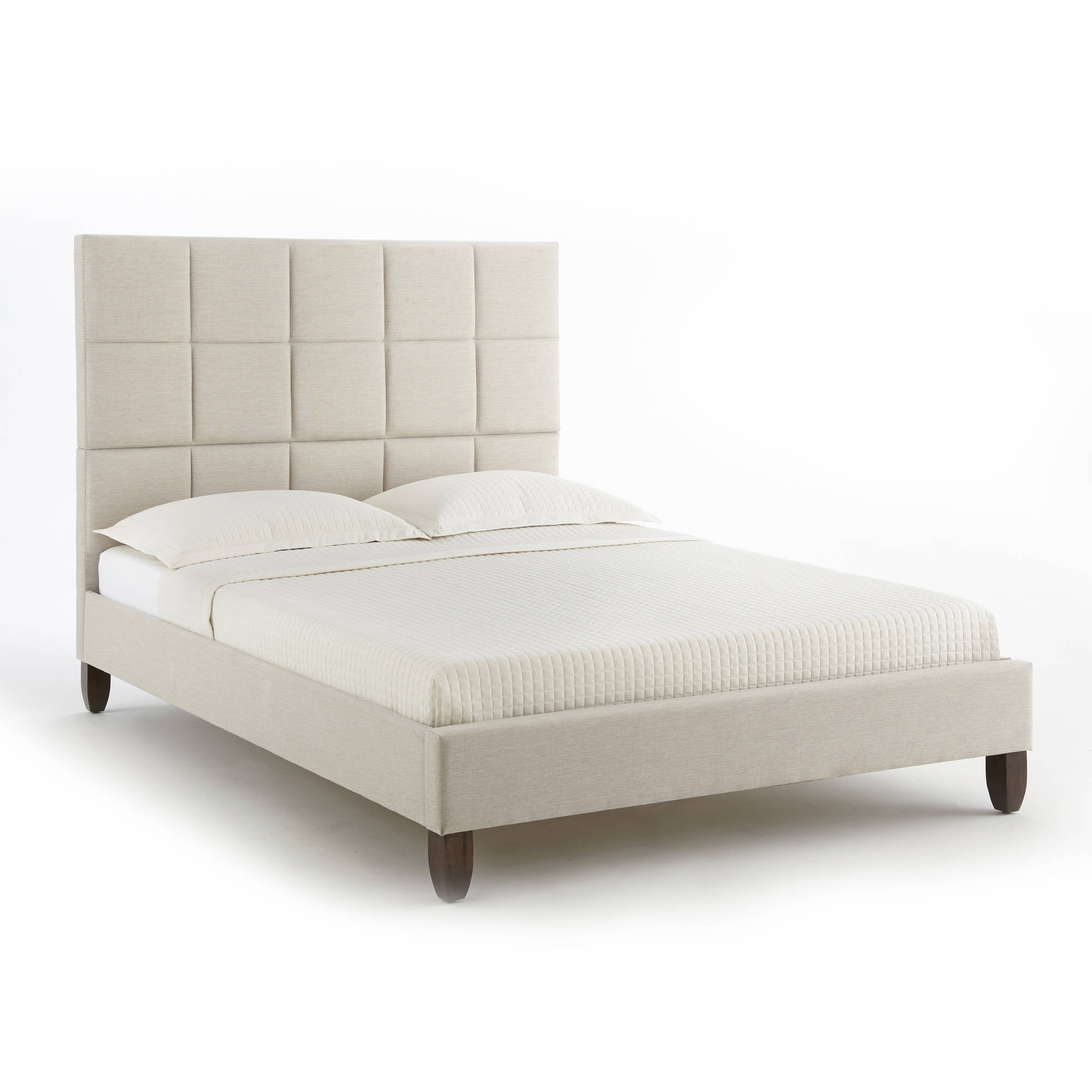 Premier Hope Queen Upholstered Platform Bed, Taupe
