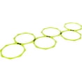 thumbnail image 3 of 20" Hexagonal Speed & Agility Training Rings - Set of 6 With Carry Bag By Trademark Innovations (Light Green), 3 of 3
