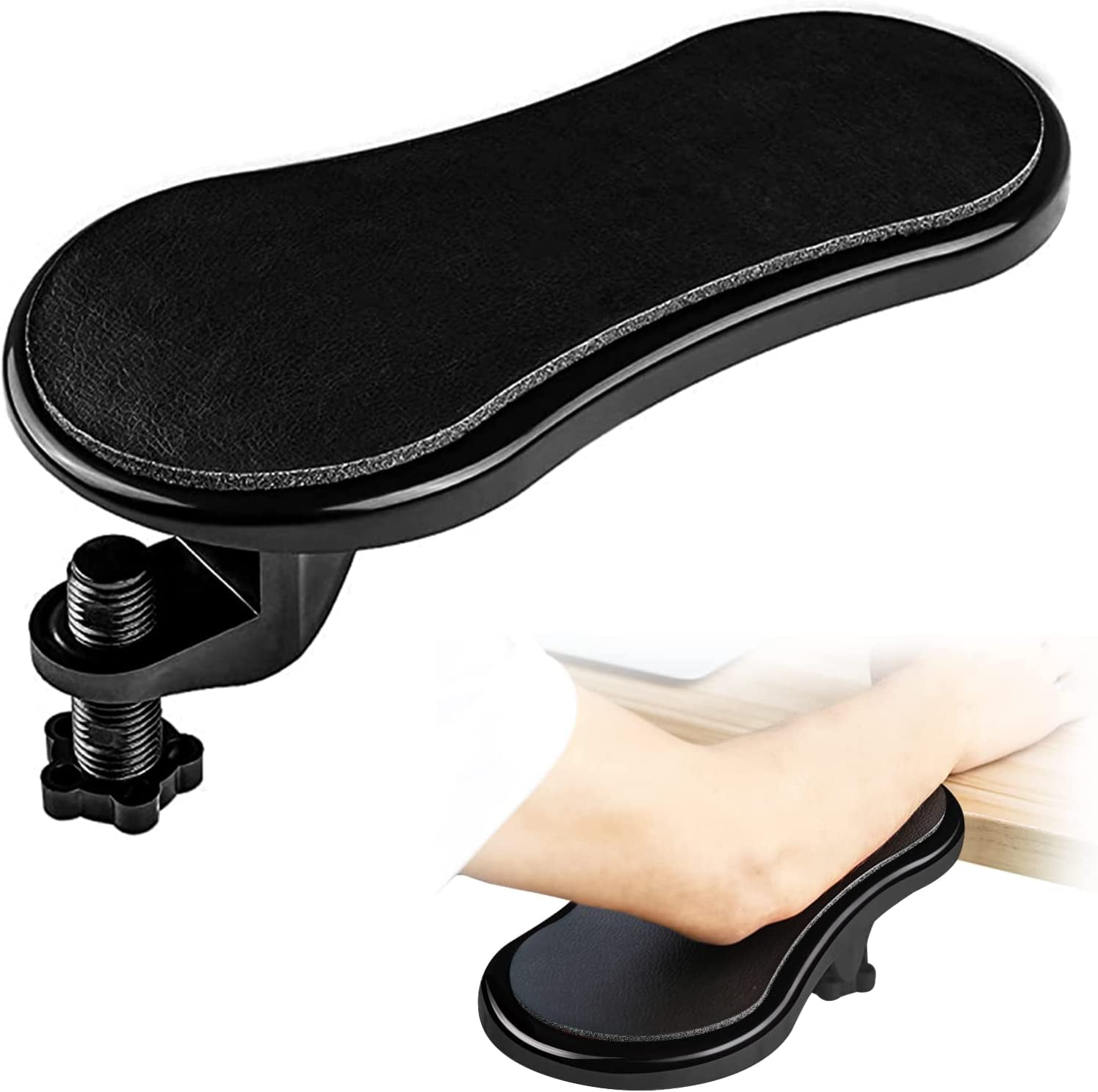 Arm Rest for Desk, Black Desk Extender Ergonomic Arm Support