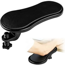 Arm Rest for Desk, Black Desk Extender Ergonomic Arm Support, Adjustable Rotating Computer Arm Support Pad for Table, Office, Chair, Desk (Black)