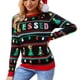 thumbnail image 1 of Suéter de punto navideño para mujer, suéter navideño para mujer, suéter navideño moderno para mujer, suéter navideño de manga larga para mujer, tecnología avanzada, 1 of 7