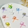 thumbnail image 4 of Milue 10Pcs Bow Nail Charm Ribbon Bows Nail Charm Colorful Bowknot Nail Charm, 4 of 21