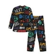thumbnail image 2 of Bingfone Men'S Pajama Set 2 Piece Loungewear Pjs, Long Sleeve With Pajama Pants-Basketball, 2 of 9