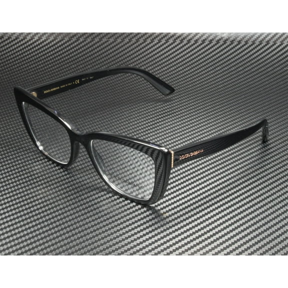 Dolce Gabbana DG3308 Black/Clear Lens Eyeglasses