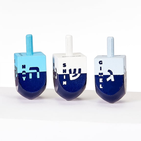 Rite Lite Large Colorblock Wood Deidel Hanukkah Game - 2.25"