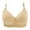 Beige, variant on Herrnalise Women's Lace Edge Vertical Stripe Back Bra Padded Bra Wireless Lingerie For women