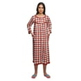 thumbnail image 4 of Moomaya Nightwear For Women Printed 3/4th Sleeve Cotton Knee Length Sleepwear, 4 of 6