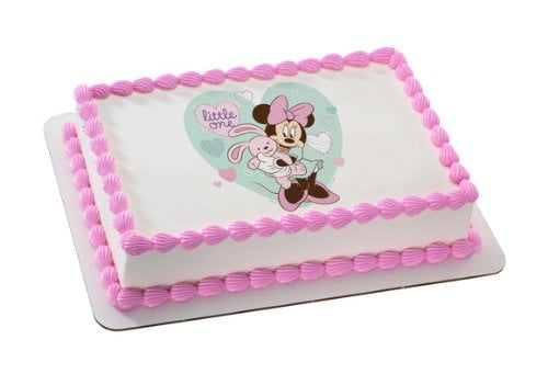 Minnie Mouse Personnalisé Cake Topper A4/Rectangle plaquette papier/Icing Sheet