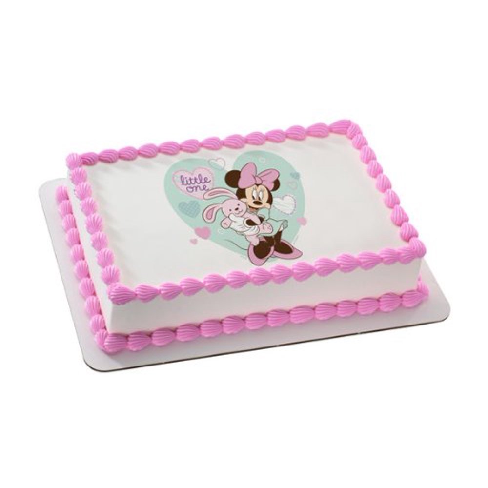 Minnie Mouse Baby Shower"Little One" Edible Cake Image