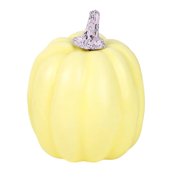Cozival Small Realistic Artificial Pumpkin with Vine, Mini Decorative Pumpkin for Fall Home Decor, Thanksgiving ,Table Centerpiece,5x8.5cm
