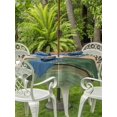 thumbnail image 3 of Outdoor Tablecloth with Umbrella Hole for Patio/Picnic/Party/Camping, Farmhouse Dark Sage Green Brown Waterproof Table Cloth Round Cover Washable, Vintage Wooden Striped (Dia 60"), 3 of 8
