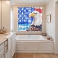 thumbnail image 3 of American Flag Kitchen Curtains 84 Inch Length, Country Eagle Independence Day Blue Red Grommet Top Bedroom Living Room Curtains, Light Filtering Cafe Curtain Drapes 2 Panels Set 104''x84'', 3 of 9