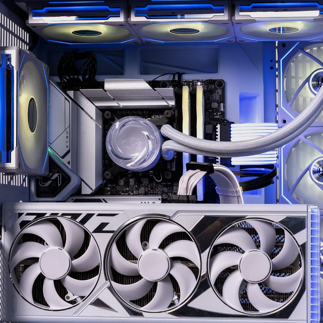 iBUYPOWER - AW4 360mm Radiator CPU Liquid Cooler (3 x 120mm Core Fans) with RGB Display - White