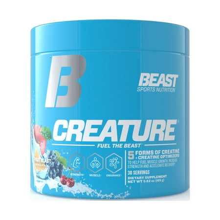 Beast Sports Creature Creatine Powder, Fruit Blast, 30 Servings