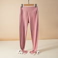 thumbnail image 2 of DHFJKG Women's High Waisted Thermal Leggings Long Johns Solid Color Tight Bottoms Loungewear Base Layer Cold Weather Comfort Trousers, 2 of 7