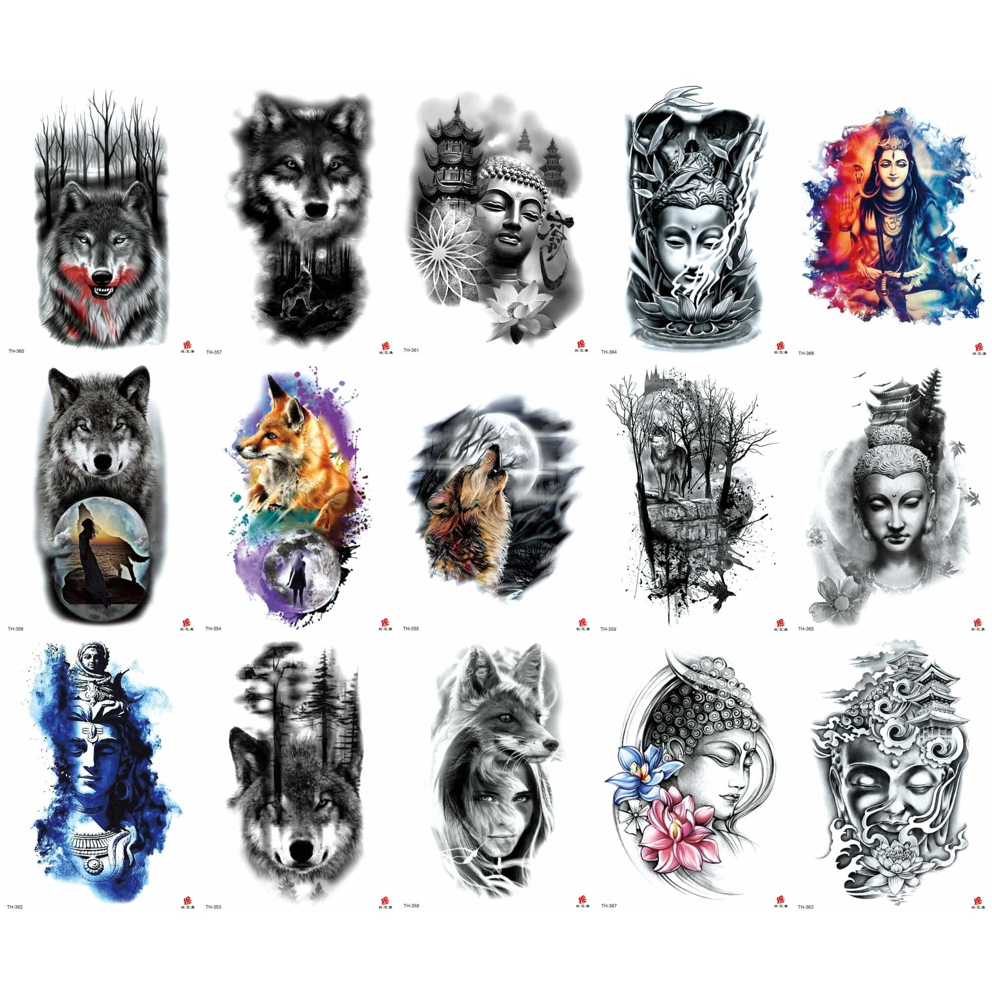 12 sheets wolf Buddha Shiva 12 sheets wolf Buddha Shiva