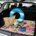 thumbnail image 2 of SEANATIVE Durable Car Trunk Mat Dustproof Non-Slip Backing Cargo Protector Mat Trunk Liner, Universal Fit Scratch-Proof Auto Cargo Area Liner Pad Mat, Funny Highland Cow Boho Floral Beige, 2 of 4