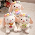 thumbnail image 4 of Cuddly Bunny Stuffed Animals，Soft Easter Egg Garlands Decor Rabbit Plush Toys, Surprise Cartoon Toy Gifts, 4 of 5