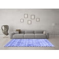 thumbnail image 3 of Ahgly Company Machine Washable Indoor Rectangle Abstract Blue Contemporary Area Rugs, 7' x 10', 3 of 4