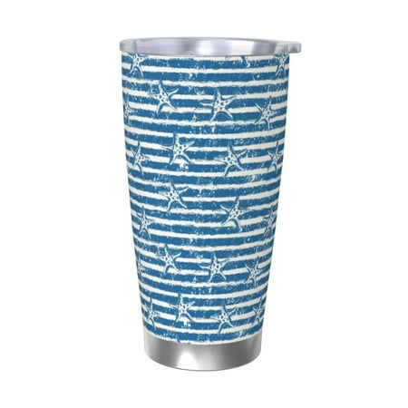

Goofa Ocean on Striped for 20 oz Skinny Tumbler Stainless Steel Coffee Mug Slim Vacuum Insulated Travel Cup Car Cup-Without Straw