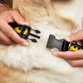 thumbnail image 2 of DC Comics Pet Collar, Dog Collar Plastic Buckle, Bat Signal Black Yellow Black, 9.5 to 14.5 Inches 0.5 Inch Wide, 2 of 6