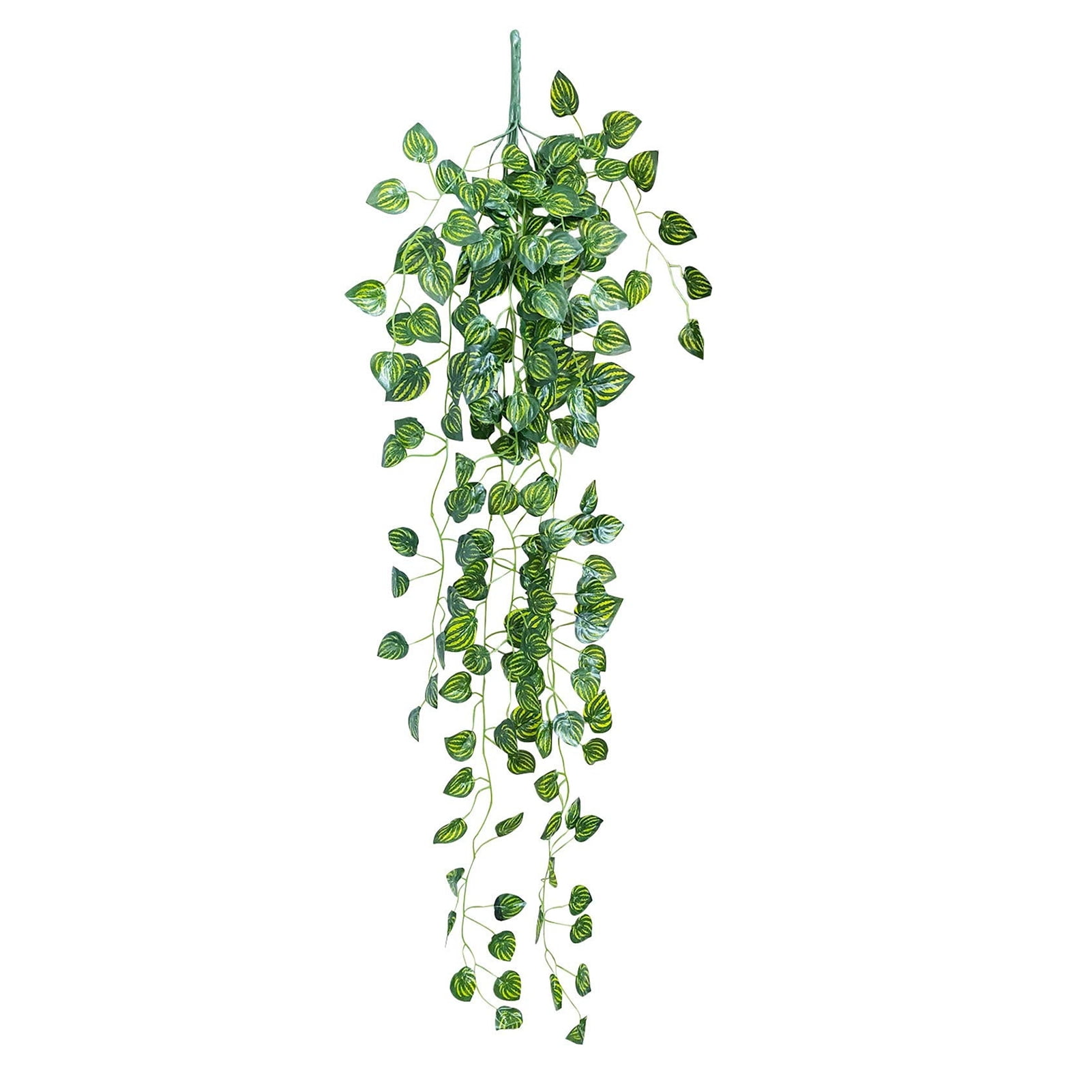 Manunclaims 9 Forked Simulation Green Plants Realistic Wall Hanging ...