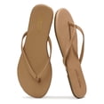 thumbnail image 1 of Sandalias tipo flip flop Project Cloud de cuero vegano color topo, talla 8, 1 of 6