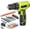 Green, variant on 12V Cordless Drill Set with & Charger, Electric Power Drill with Pure Copper , 180 In-lbs Torque, 18+1 Clutch, 3/8" Keyless Chuck, LED Light, Drill Kit for Repair, DIY()