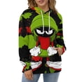 thumbnail image 5 of Looney Tunes Marvin The Martian Mens Womens Novelty Hoodie 3D Print Pullover Hooded Long Sleeve Sweatshirts Tops Blouse with Pocket, 5 of 8